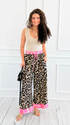 Playful Edge Contrast Trim Pants-170 Bottoms-BIBI-Coastal Bloom Boutique, find the trendiest versions of the popular styles and looks Located in Indialantic, FL