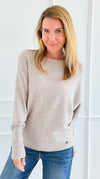 Ribbed Italian Pullover- Mocha-140 Sweaters-Italianissimo-Coastal Bloom Boutique, find the trendiest versions of the popular styles and looks Located in Indialantic, FL