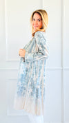 Celestial Starry Denim Long Cardigan-160 Jackets-Origami Fashion Inc-Coastal Bloom Boutique, find the trendiest versions of the popular styles and looks Located in Indialantic, FL