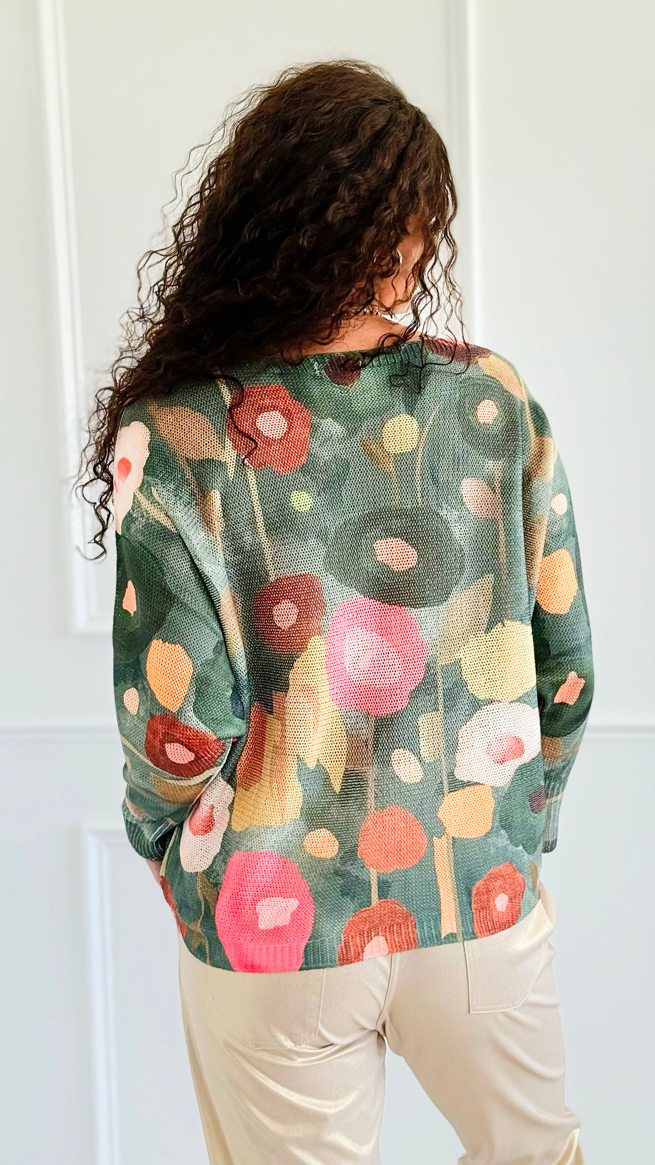 Art Of Bloom Italian St Tropez Sweater-140 Sweaters-Italianissimo-Coastal Bloom Boutique, find the trendiest versions of the popular styles and looks Located in Indialantic, FL
