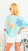 Bright Days Italian St Tropez Sweater - Mint-140 Sweaters-Italianissimo-Coastal Bloom Boutique, find the trendiest versions of the popular styles and looks Located in Indialantic, FL