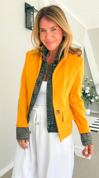 The Milan Edit Italian Jacket - Mustard