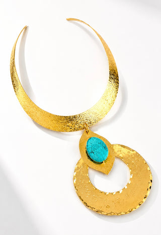 Turquoise Tides Statement Choker Necklace