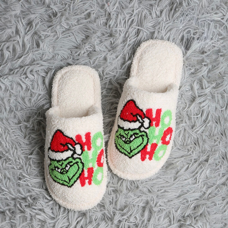 Howdy Holiday Sherpa Slippers-250 Shoes-NYW-Coastal Bloom Boutique, find the trendiest versions of the popular styles and looks Located in Indialantic, FL
