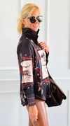 Gallop Glam Italian Blouse-110 Long Sleeve Tops-AZUL MONACO-Coastal Bloom Boutique, find the trendiest versions of the popular styles and looks Located in Indialantic, FL