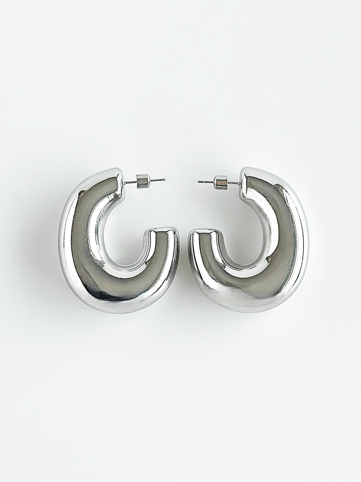 Stainless Steel Hoops Earrings-230 Jewelry-NYW-Coastal Bloom Boutique, find the trendiest versions of the popular styles and looks Located in Indialantic, FL