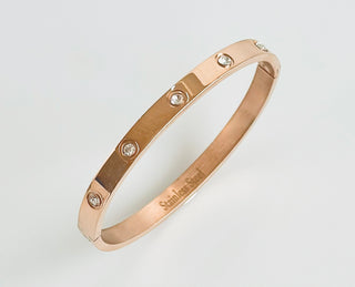 Stainless Steel CZ Station Bangle Bracelet-230 Jewelry-NYW/NYC-Coastal Bloom Boutique, find the trendiest versions of the popular styles and looks Located in Indialantic, FL