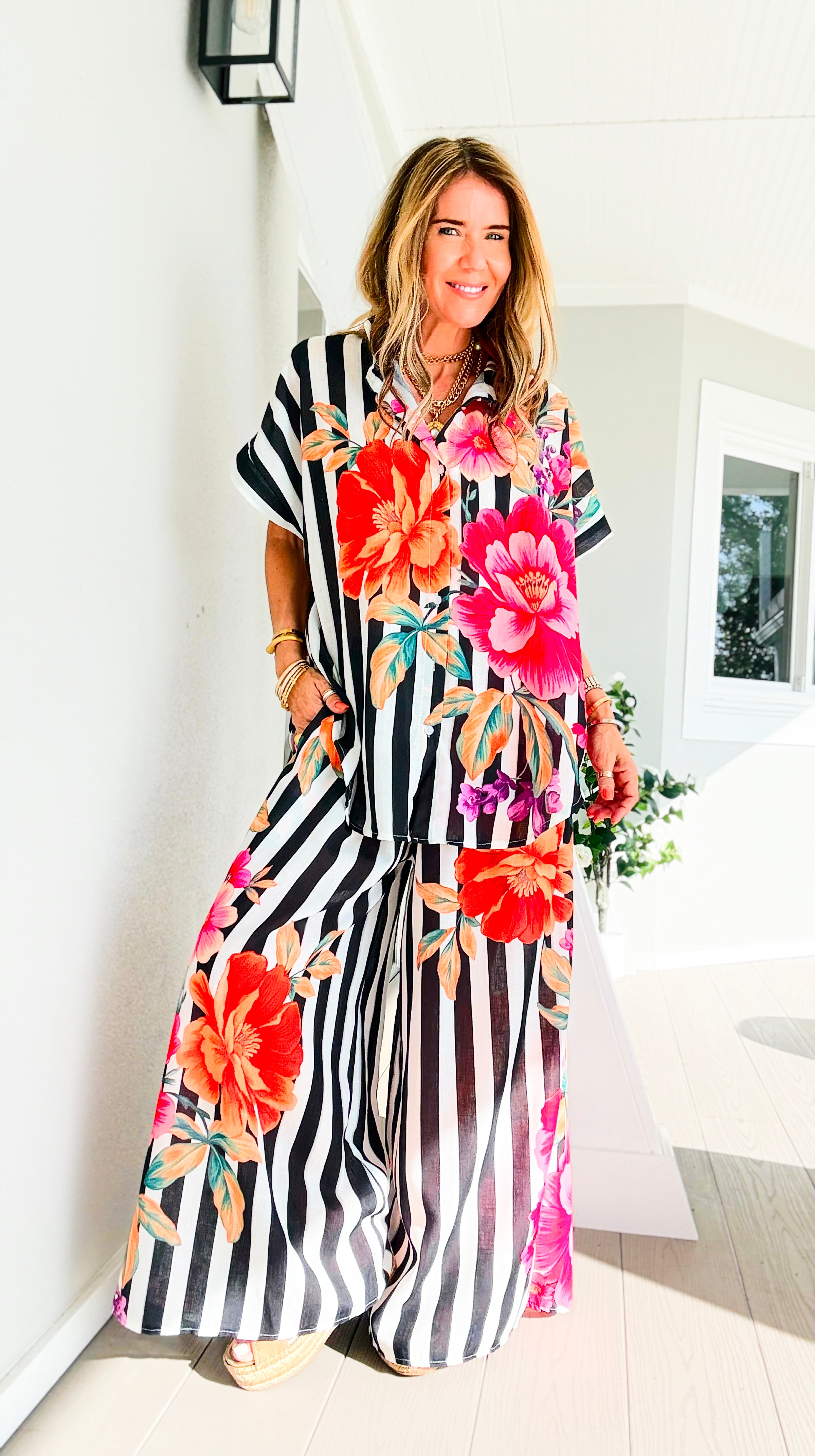Midnight Bouquet Italian Pant