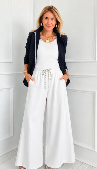 Caroline Italian Pant- White