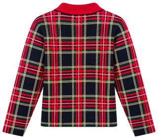Plaid Button Cardigan