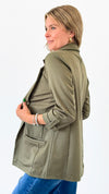 Tailored Open Front Blazer - Sage-160 Jackets-26 INTERNATIONAL-Coastal Bloom Boutique, find the trendiest versions of the popular styles and looks Located in Indialantic, FL