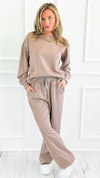 All Day Comfort Scuba Elastic Waist Pant- Cocoa-100 Pants-Zenana-Coastal Bloom Boutique, find the trendiest versions of the popular styles and looks Located in Indialantic, FL