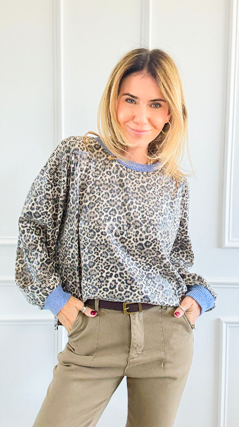 Wild Spark Sequin Top-110 Long Sleeve Tops-Anniewear-Coastal Bloom Boutique, find the trendiest versions of the popular styles and looks Located in Indialantic, FL