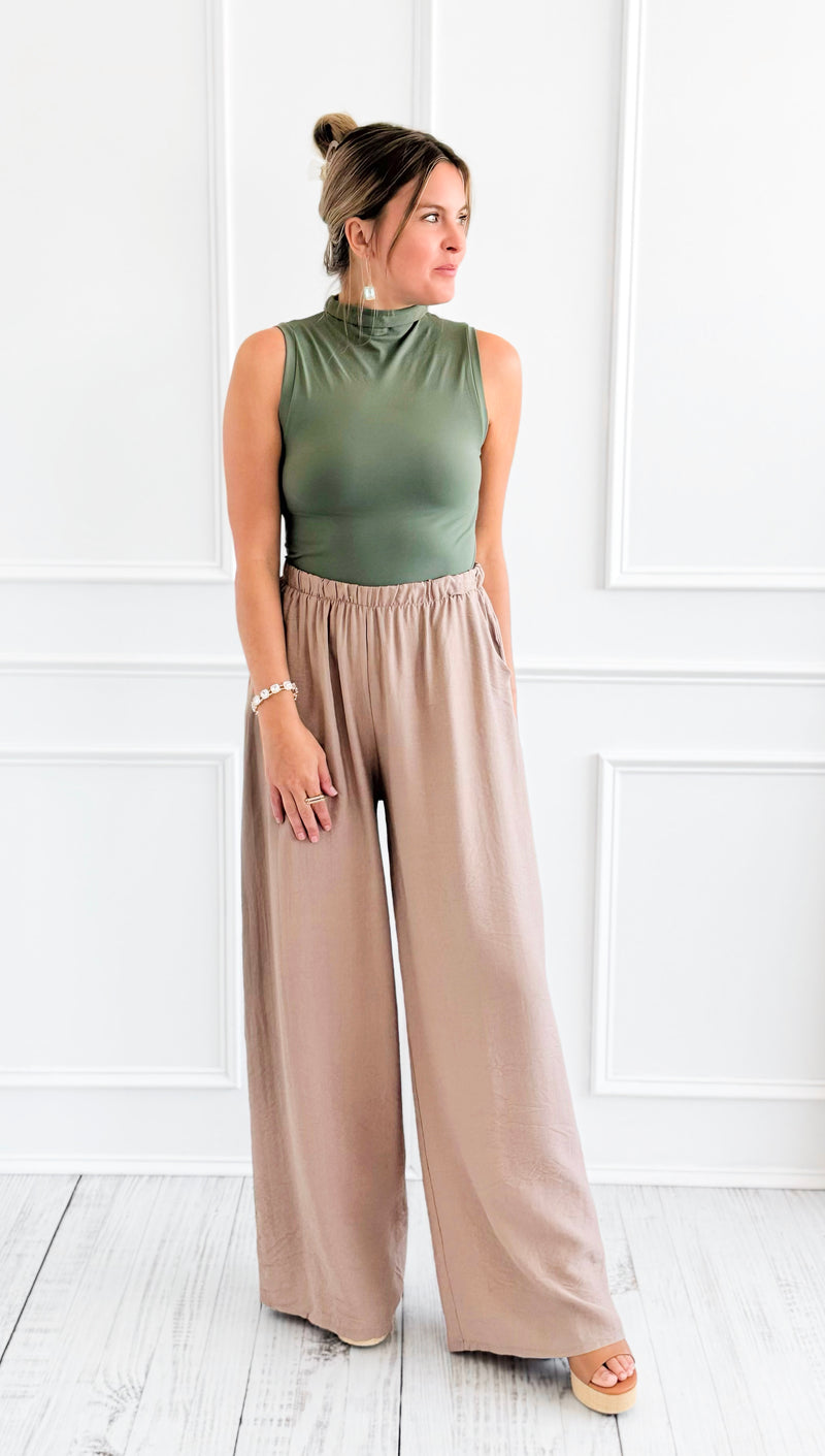 Coastal Hour Italian Pant- Taupe-100 Pants-SEPTIMO-Coastal Bloom Boutique, find the trendiest versions of the popular styles and looks Located in Indialantic, FL