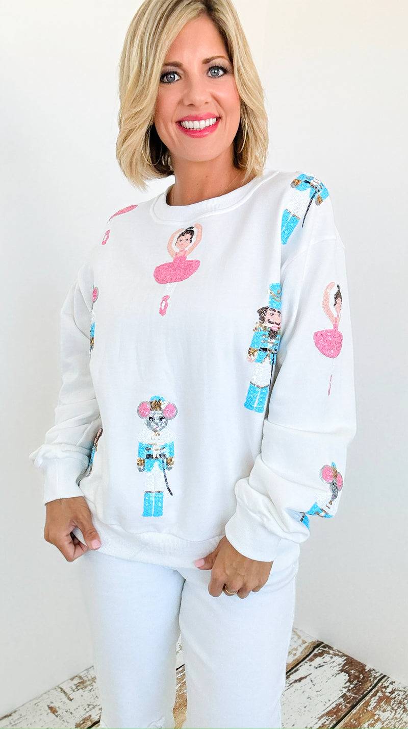 Nutcracker Ballet Dream Sweatshirt-130 Long Sleeve Tops-Belle Cher-Coastal Bloom Boutique, find the trendiest versions of the popular styles and looks Located in Indialantic, FL