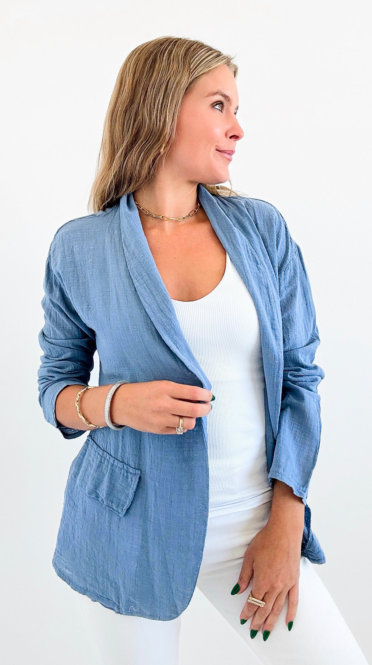 Breezy Days Lapel Blazer-160 Jackets-V6-Coastal Bloom Boutique, find the trendiest versions of the popular styles and looks Located in Indialantic, FL