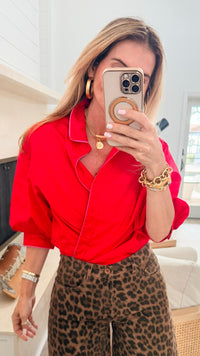 Poplin Power Button-Up