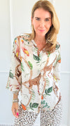 Safari Paradise Italian Shirt-170 Bottoms-Italianissimo-Coastal Bloom Boutique, find the trendiest versions of the popular styles and looks Located in Indialantic, FL