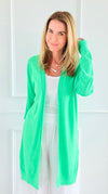 Breeze Italian Cardigan- Neon Green-150 Cardigan Layers-PROFITER-Coastal Bloom Boutique, find the trendiest versions of the popular styles and looks Located in Indialantic, FL