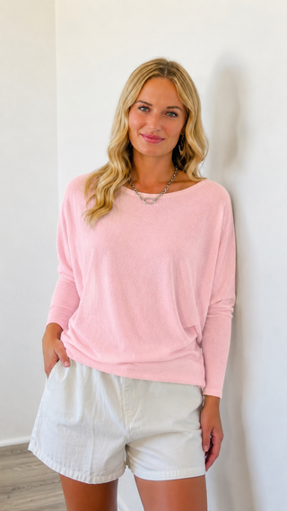 The Margo Knit Long Sleeve Top - Pearl