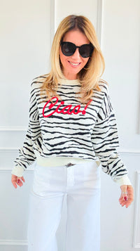 Ciao Stripes Textured Sweater-140 Sweaters-V SKY-Coastal Bloom Boutique, find the trendiest versions of the popular styles and looks Located in Indialantic, FL