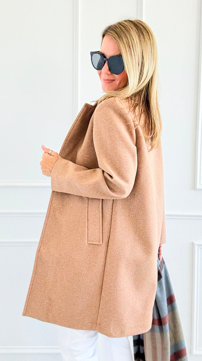 Effortlessly Refined Single Button Coat-160 Jackets-Love Tree Fashion-Coastal Bloom Boutique, find the trendiest versions of the popular styles and looks Located in Indialantic, FL