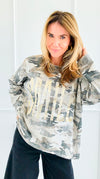 Happy Camo Italian Long Sleeve Top-110 Long Sleeve Tops-GI STUDIO-Coastal Bloom Boutique, find the trendiest versions of the popular styles and looks Located in Indialantic, FL