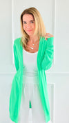 Breeze Italian Cardigan- Neon Green-150 Cardigan Layers-PROFITER-Coastal Bloom Boutique, find the trendiest versions of the popular styles and looks Located in Indialantic, FL