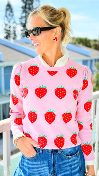 Berry Daydream Knit Sweater-140 Sweaters-LovLov-Coastal Bloom Boutique, find the trendiest versions of the popular styles and looks Located in Indialantic, FL