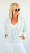 Oversized Button Closure Blazer-160 Jackets-BucketList-Coastal Bloom Boutique, find the trendiest versions of the popular styles and looks Located in Indialantic, FL