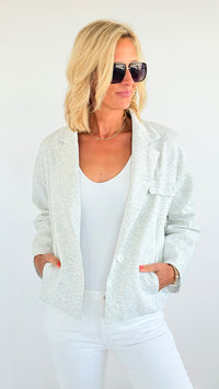 Oversized Button Closure Blazer-160 Jackets-BucketList-Coastal Bloom Boutique, find the trendiest versions of the popular styles and looks Located in Indialantic, FL