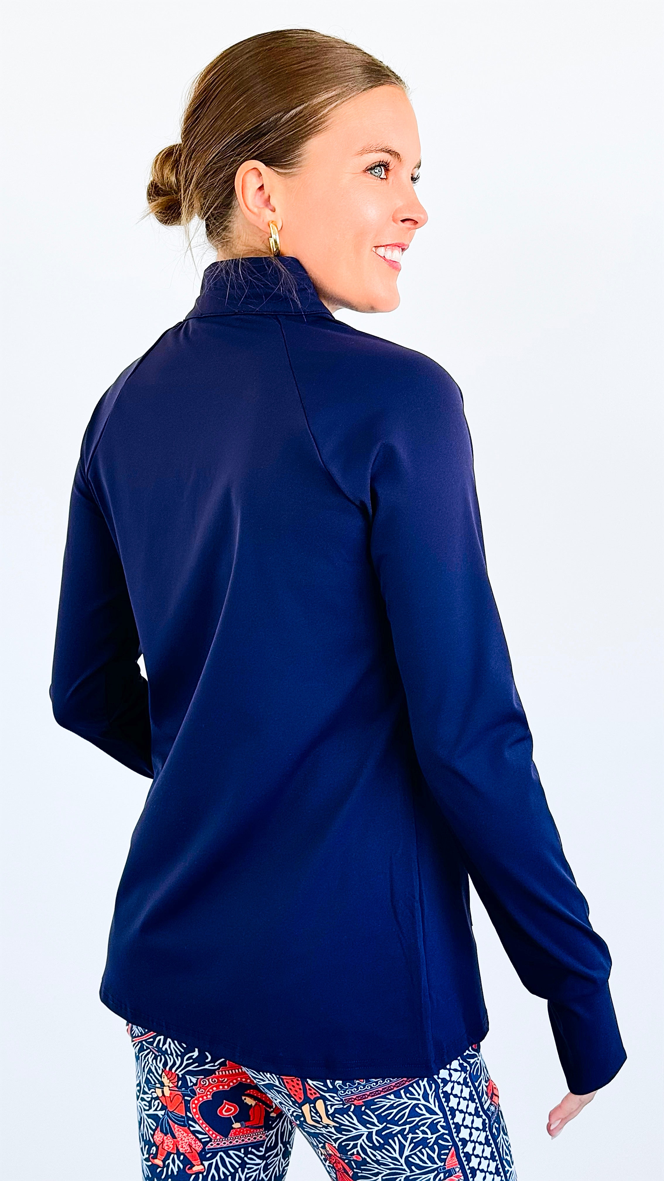 Preppy Pocket Pullover - Navy-130 Long Sleeve Tops-ARYEH-Coastal Bloom Boutique, find the trendiest versions of the popular styles and looks Located in Indialantic, FL