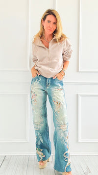 Tapestry Drift Mid Rise Wide Leg Jean