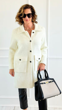 Plush Brushed Coat-Coat-Z STUDIO-Coastal Bloom Boutique, find the trendiest versions of the popular styles and looks Located in Indialantic, FL