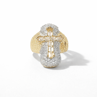 Radiant Cross Pavé Ring