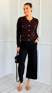 Weekend Flow Pull-On Pants - Black-170 Bottoms/Shorts-YELETE-Coastal Bloom Boutique, find the trendiest versions of the popular styles and looks Located in Indialantic, FL