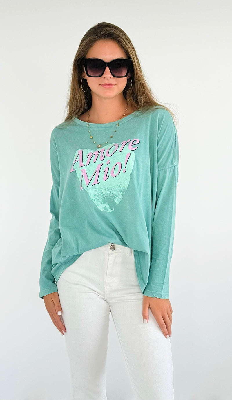 Amore Mio Printed Top-130 Long Sleeve Tops-Rousseau-Coastal Bloom Boutique, find the trendiest versions of the popular styles and looks Located in Indialantic, FL