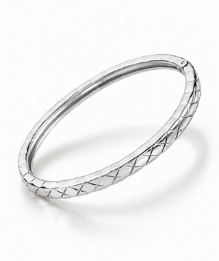 Stainless Steel Crisscross Smooth Bracelet