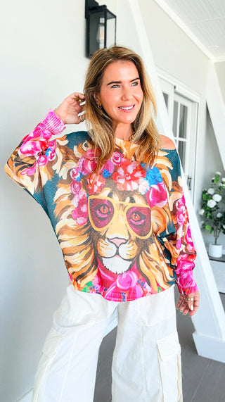 Petals Lion Italian St Tropez Knit