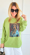Doggy Glam Italian Sweatshirt-140 Sweaters-AZUL MONACO-Coastal Bloom Boutique, find the trendiest versions of the popular styles and looks Located in Indialantic, FL