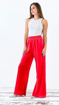 Velvety Wide-Leg Lounge Pants-180 Joggers-minco-Coastal Bloom Boutique, find the trendiest versions of the popular styles and looks Located in Indialantic, FL