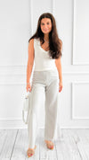 Golden Hour Pants - Grey-170 Bottoms-GLAM-Coastal Bloom Boutique, find the trendiest versions of the popular styles and looks Located in Indialantic, FL