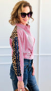 Wild Remix Button Down Top-110 Long Sleeve Tops-JODIFL-Coastal Bloom Boutique, find the trendiest versions of the popular styles and looks Located in Indialantic, FL