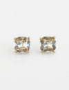 Cushion Stone Stud Evening Earrings - Clear -CZ-230 Jewelry-NYW-Coastal Bloom Boutique, find the trendiest versions of the popular styles and looks Located in Indialantic, FL