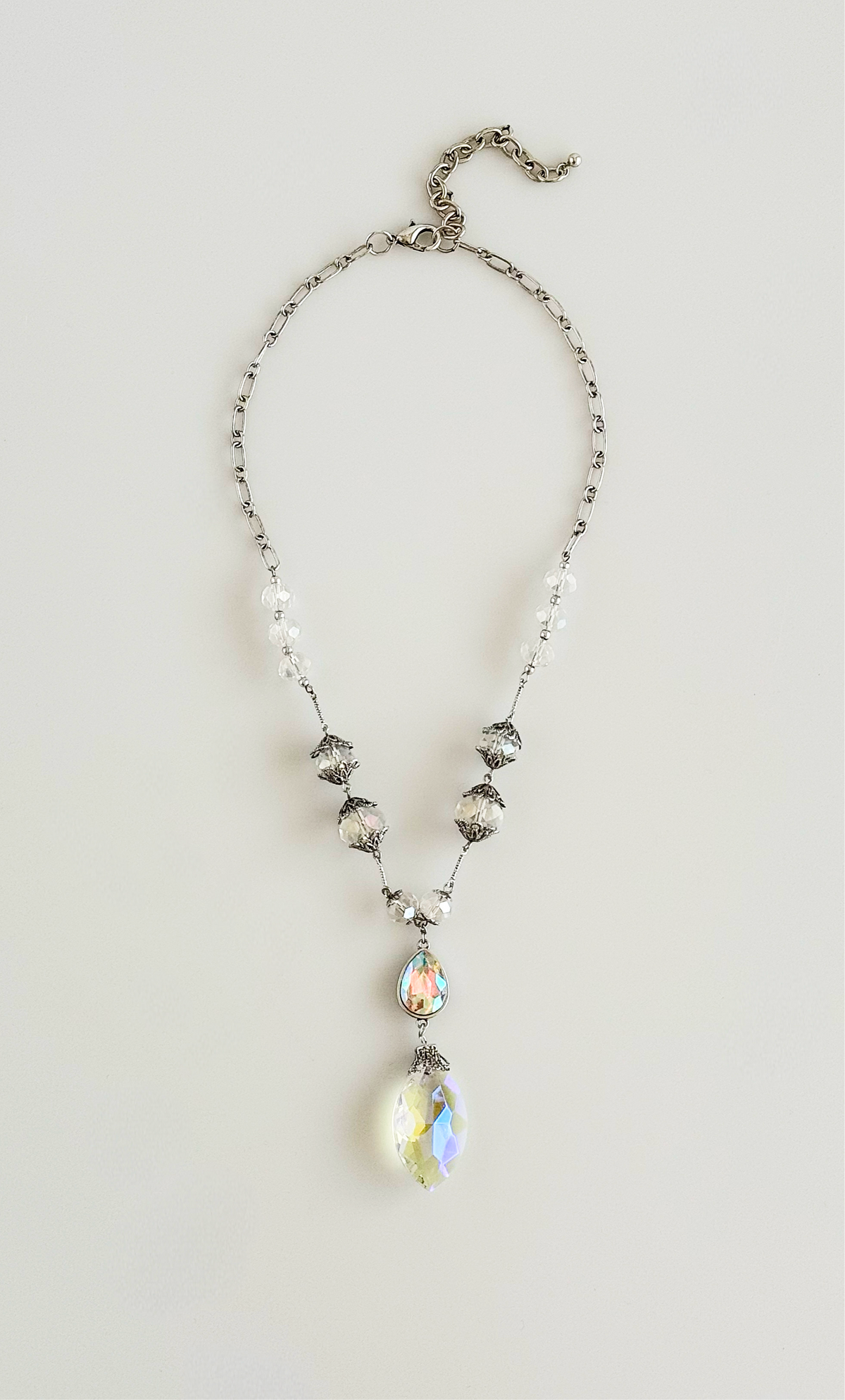 Faceted Gems Briolette Pendant Necklace - Silver-230 Jewelry-NYW-Coastal Bloom Boutique, find the trendiest versions of the popular styles and looks Located in Indialantic, FL