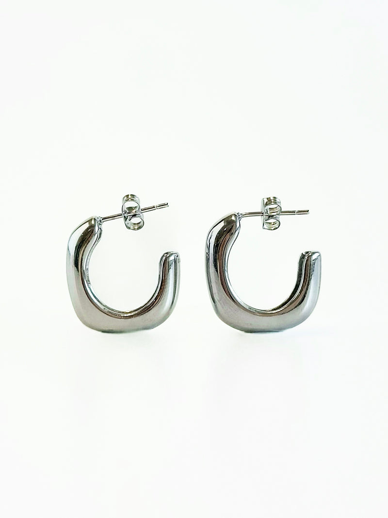 Mini Luxe Squared Hoop Earring-230 Jewelry-NYC-Coastal Bloom Boutique, find the trendiest versions of the popular styles and looks Located in Indialantic, FL