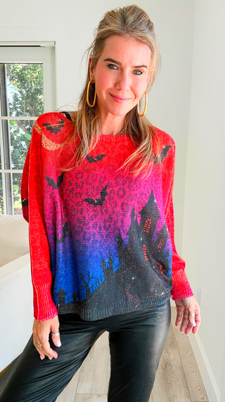 Moonlit Manor Lurex Italian St Tropez Knit Top