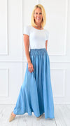 Denim Breezy Italian Palazzo Pant-100 Pants-Italianissimo-Coastal Bloom Boutique, find the trendiest versions of the popular styles and looks Located in Indialantic, FL