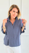 Morning Meeting Puff Sleeve Hi-Lo Blouse-110 short Sleeve Top-DOE AND RAE-Coastal Bloom Boutique, find the trendiest versions of the popular styles and looks Located in Indialantic, FL