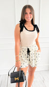 Côte Fleurie Ruffle Shorts-170 Bottoms-DOE AND RAE-Coastal Bloom Boutique, find the trendiest versions of the popular styles and looks Located in Indialantic, FL